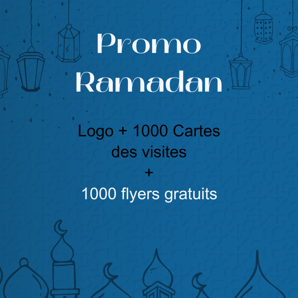 promotion ramadan logo+1000 cartes des visites